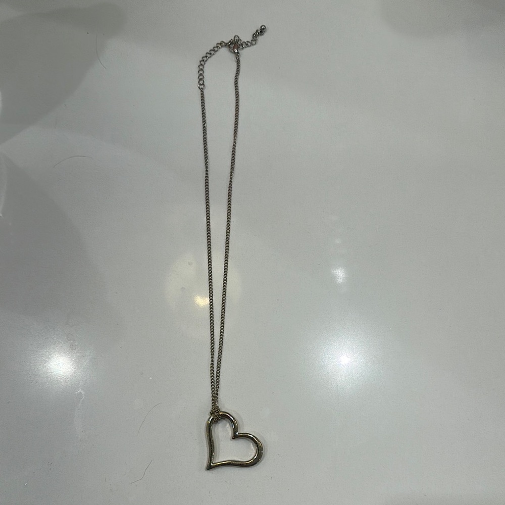 Elegant Silver Heart Necklace
